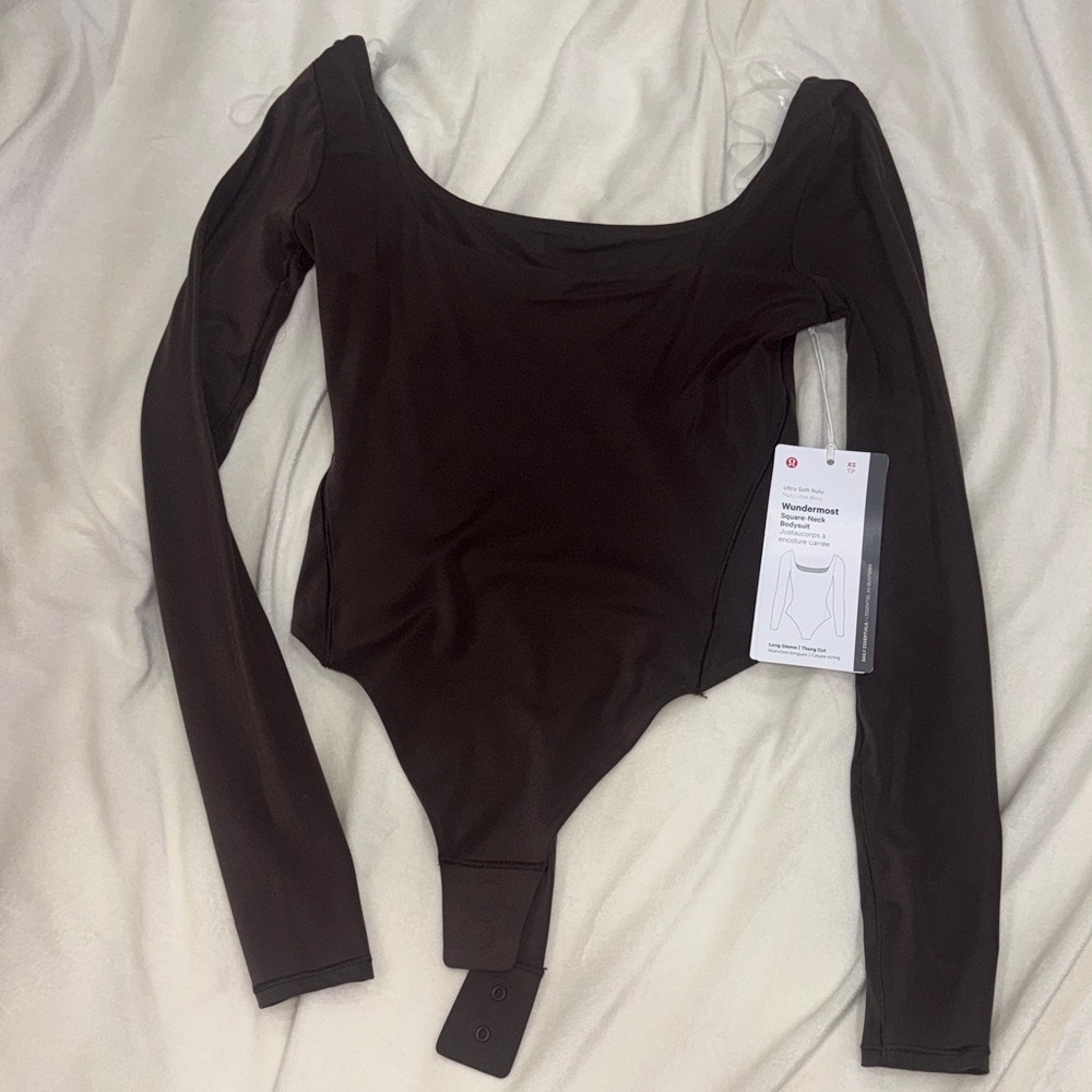 lululemon athletica Dark Brown Long Sleeve Bodysuit